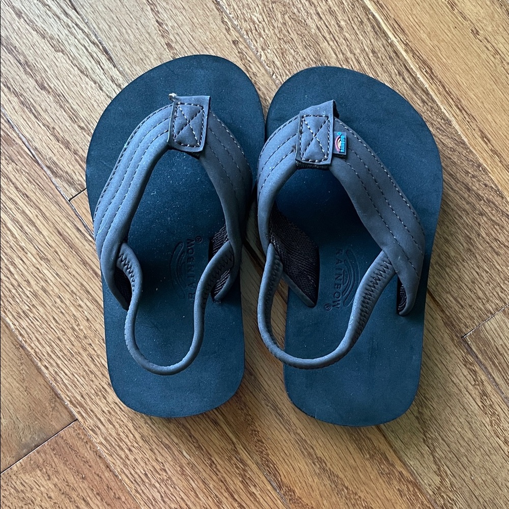 Rainbow Brown Flip Flops